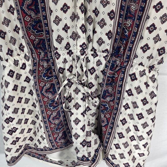 Joie Akeela White Print Long Sleeve Romper Sz XS - Picture 10 of 13